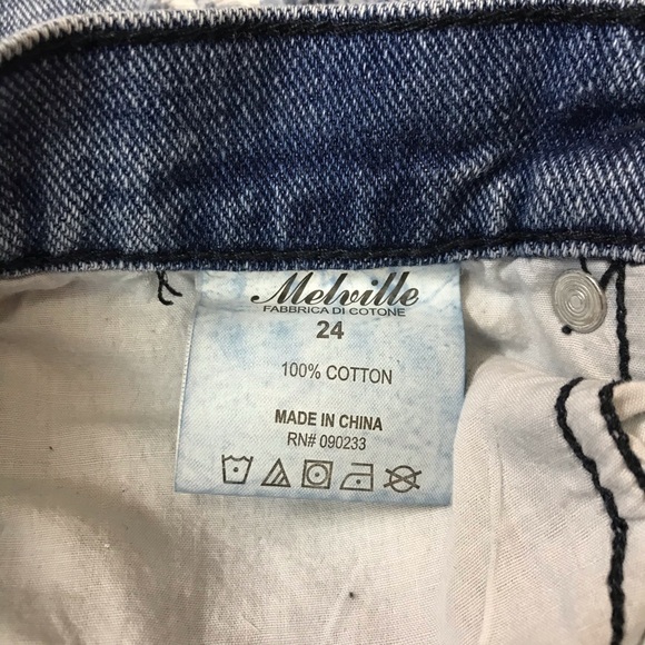 BRANDY MELVILLE Wrecked Mom DISTRESSED  JEAN - Picture 7 of 7